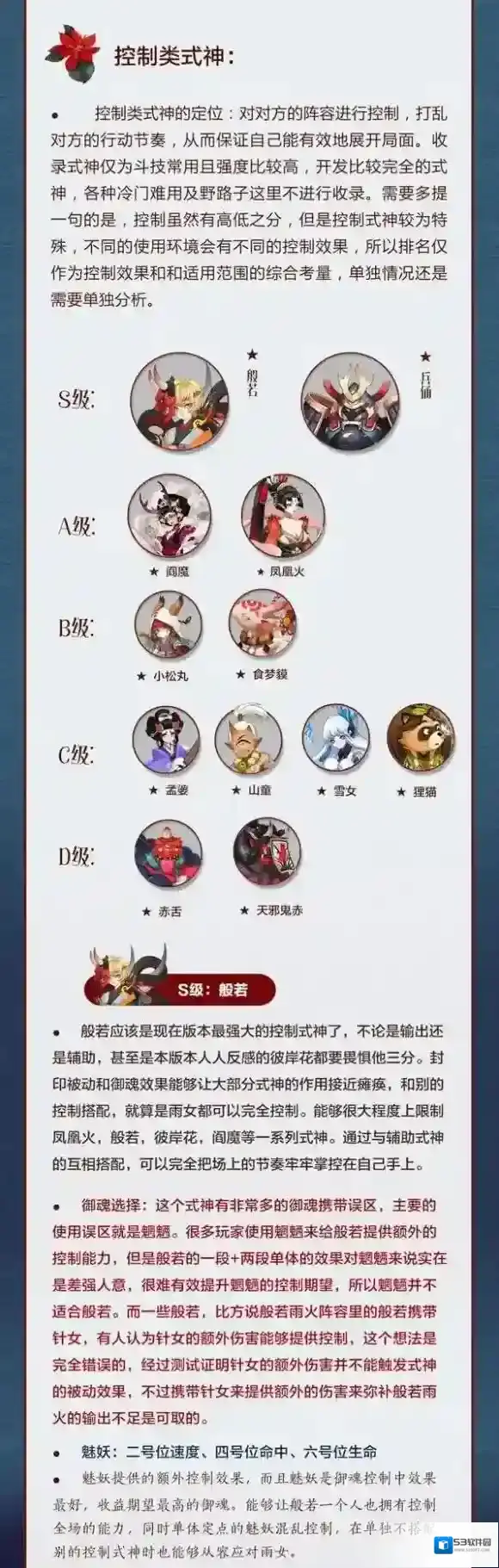 阴阳师最强控制式神是谁 控制式神排行榜