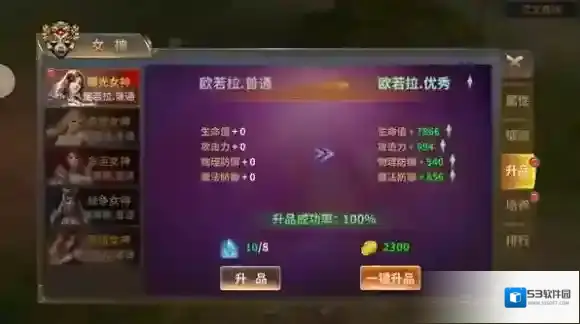 女神之泪升品